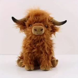 Stuffed Animals Highland Cows Cute Stuff Fluffy Cattle Dolls Best Gift For Birthday Presents Baby Kids Girls Boys