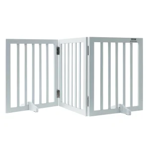 SucceBuy Free Standing Dog Gate Freestanding Pet Gate