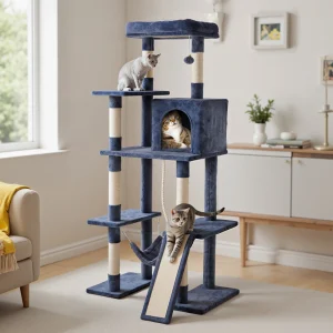 JHK 63In Cat Tree Tall Multi-Cat Climbing Tower
