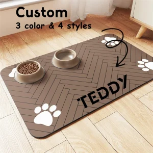 Personalized Custom Dog Cat Food Mat