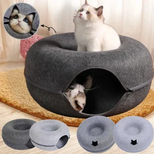 Felt Donut Bed for Cats House